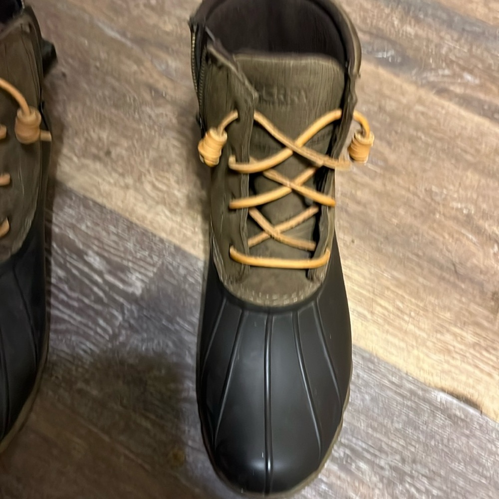 Sperry Top Sider Port Brown Waterproof Lace Up Duck Boots Unisex Youth Size 5